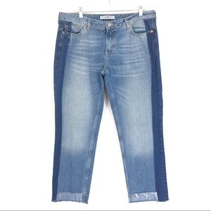 Zara Basic Z1975 Denim Cropped Step Jeans